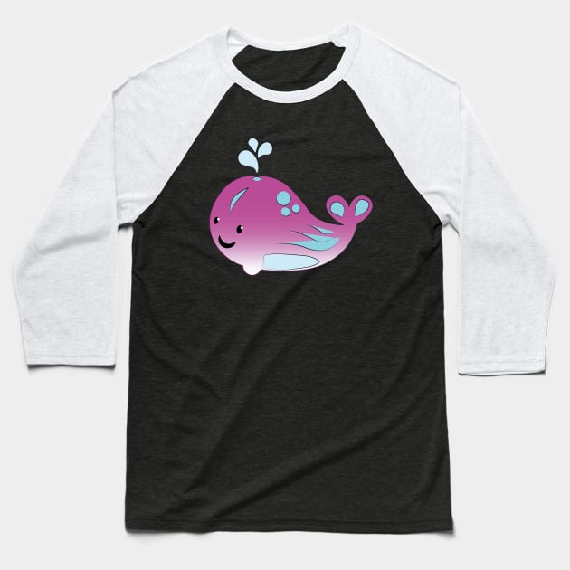 The Little Whale Baseball T-Shirt by Feel Imagine Create